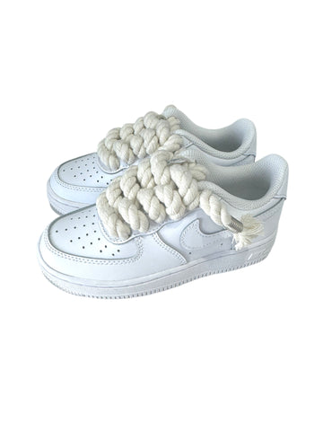 Air Force 1 White Kids Con Corda