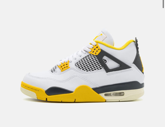 JORDAN 4 RETRO-WHITE-YELLOW