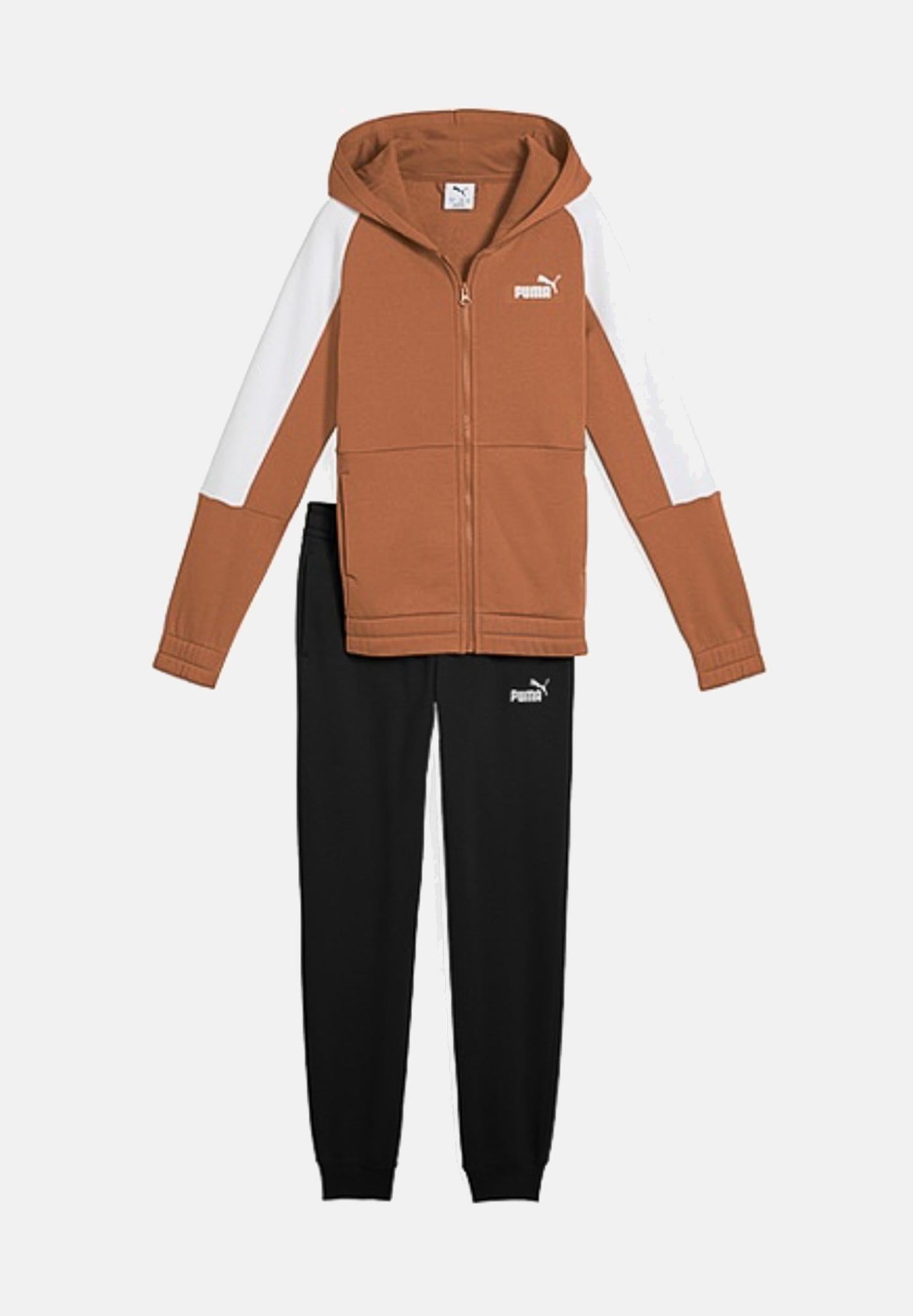 Tuta Puma Essentials Block Marrone E Nera Per Bambino/a