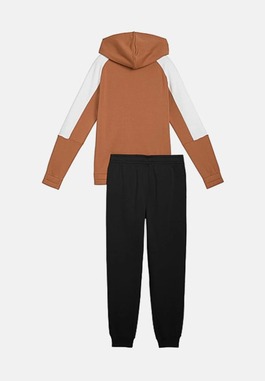 Tuta Puma Essentials Block Marrone E Nera Per Bambino/a
