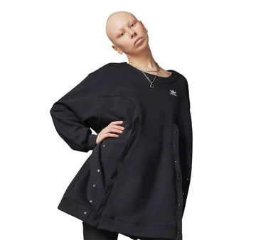 FELPONE ADIDAS DONNA BLACK CON BORCHIE