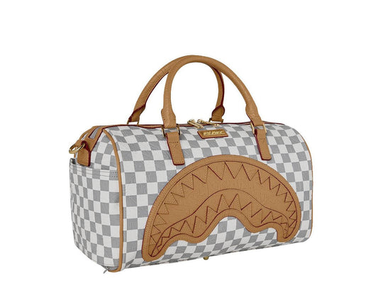 Bauletto Sprayground Embossed Cream Check Mini Duffle