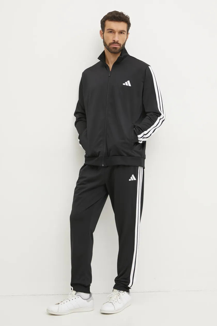 Adidas Tuta Da Ginnastica 3-Stripes Uomo Black-White