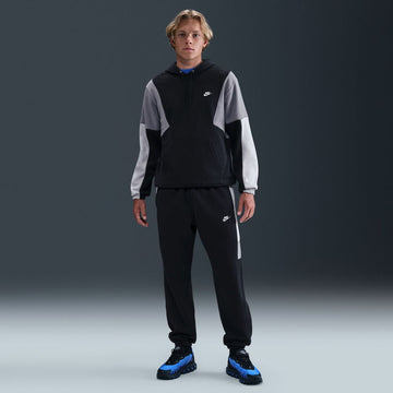 Tuta Nike Uomo Club Fleece Black-Smoke-Grey-White