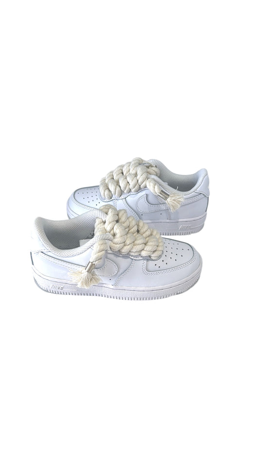 Air Force 1 White Kids Con Corda